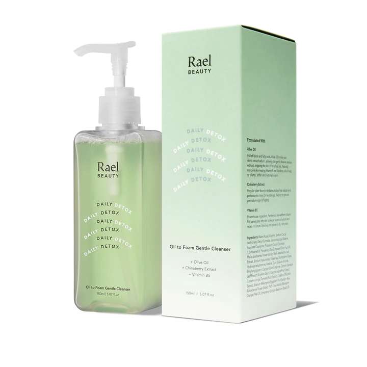 Rael Beauty Daily Detox Oil to Foam Gentle Cleanser